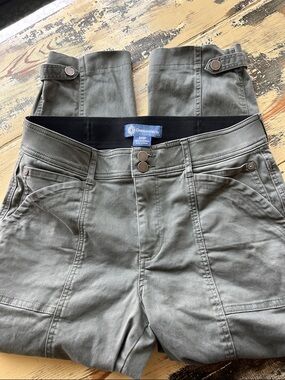 Democracy Olive Utility High-Waist Cargo Shorts